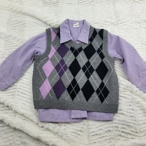 Shirt and sweater vest combo